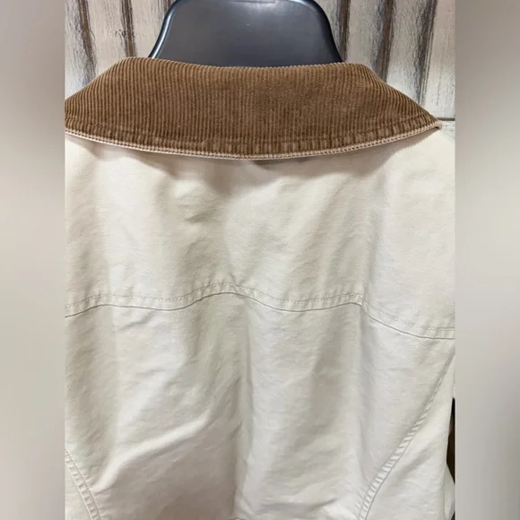 L.L.Bean women's Adirondack barn coat flannel lining and corduroy collar Sz L - Picture 7 of 7